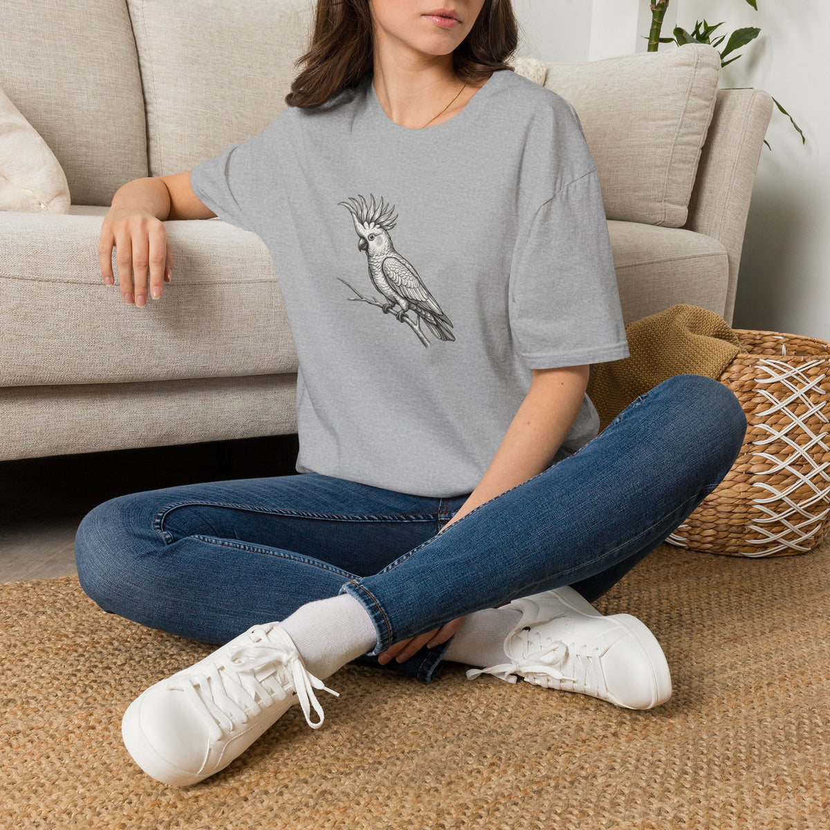 Cockatoo Sketch T-Shirt — Detailed Hand-Drawn Wildlife T-Shirt