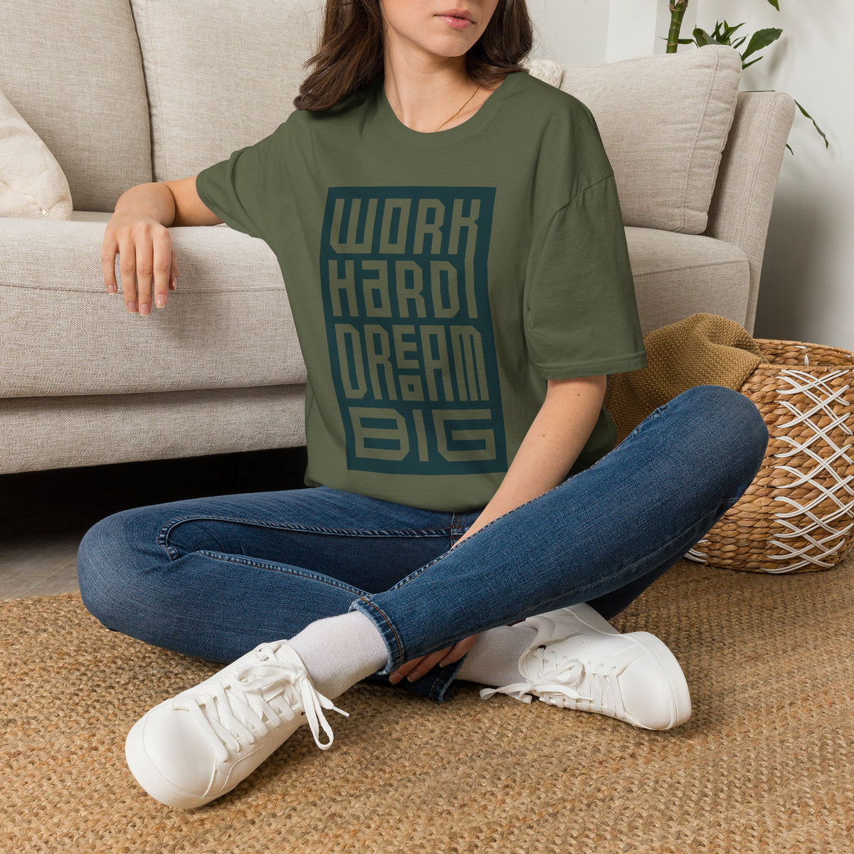 Work Hard Dream Big T-Shirt — Motivational Graphic Tee