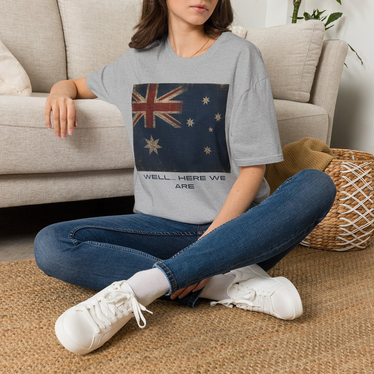 Vintage Australian Flag T-Shirt – Well Here We Are Graphic Tee