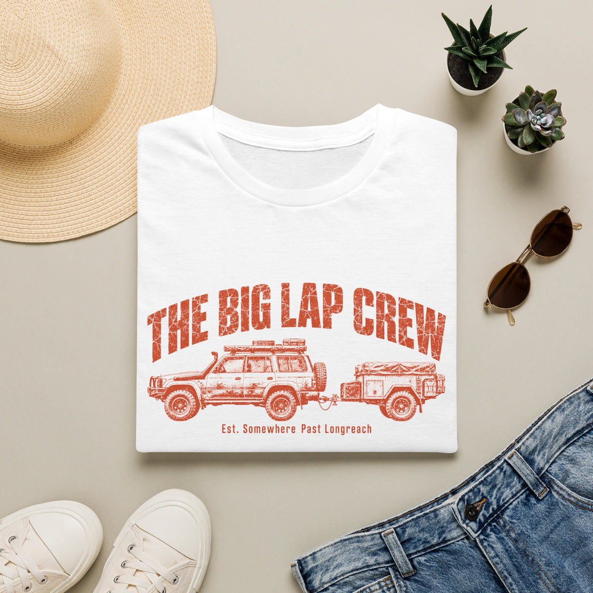 The Big Lap Crew T-Shirt — Vintage 4x4 Overland Adventure Tee