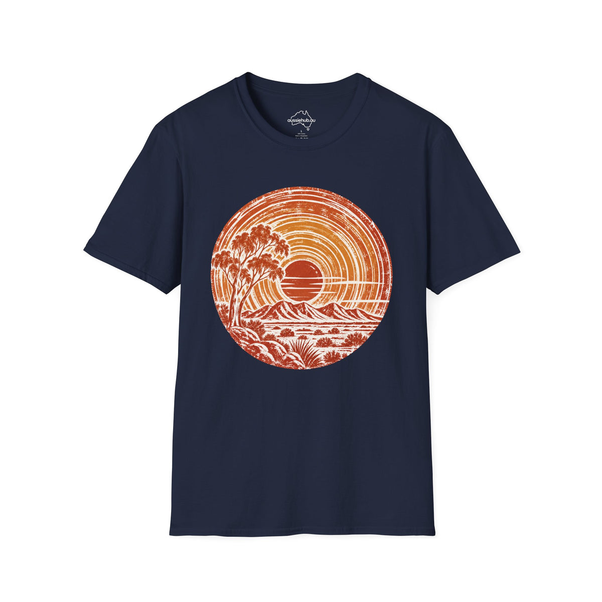 Sunset Wave T-Shirt — Retro Bush Graphic