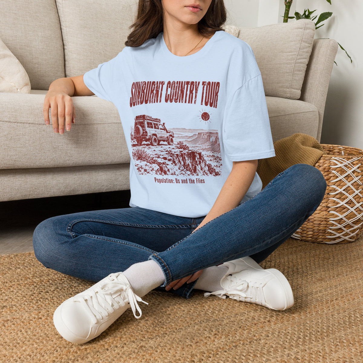 Sunburnt Country 4x4 Tour T-Shirt — Vintage Outback Adventure Graphic