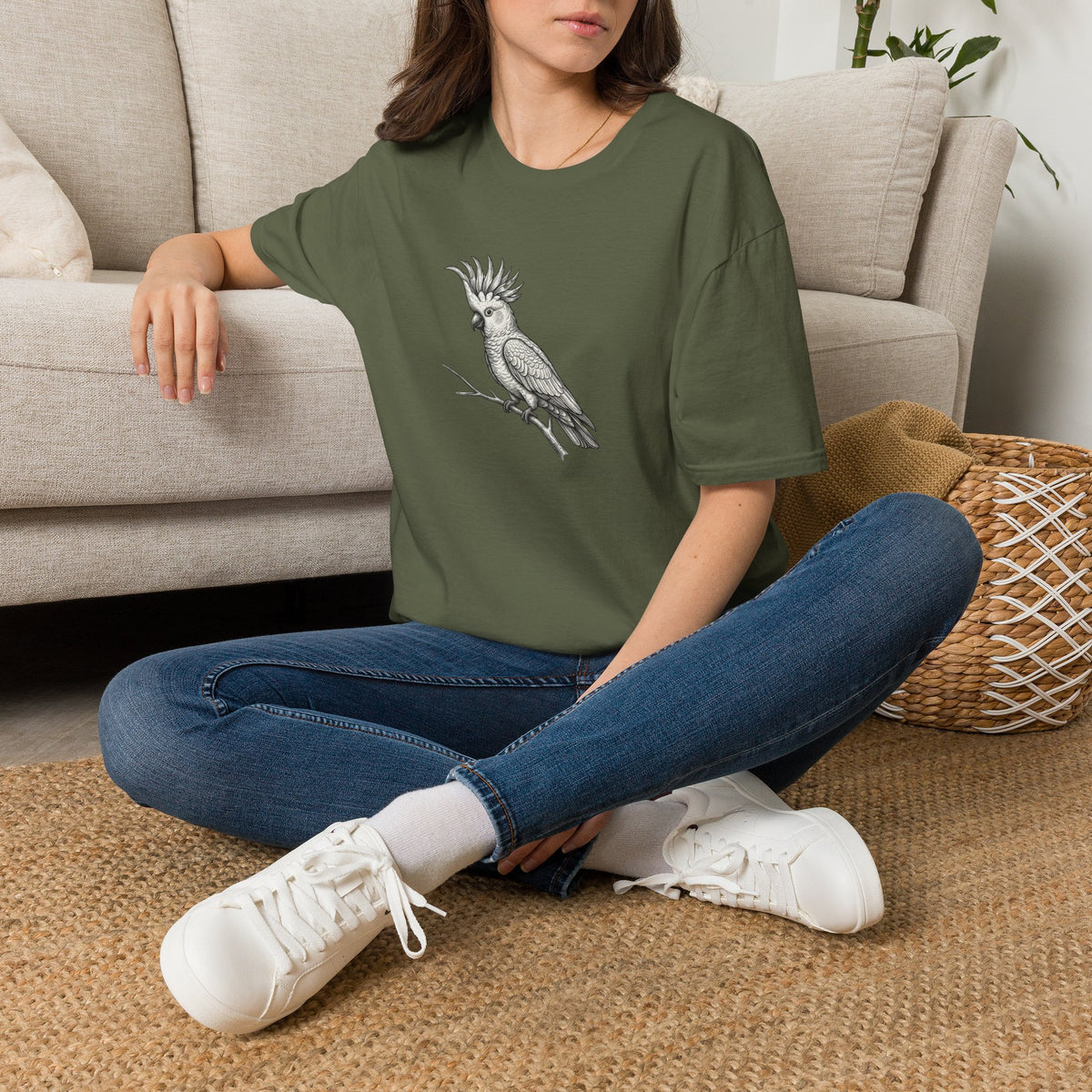 Cockatoo Sketch T-Shirt — Detailed Hand-Drawn Wildlife T-Shirt