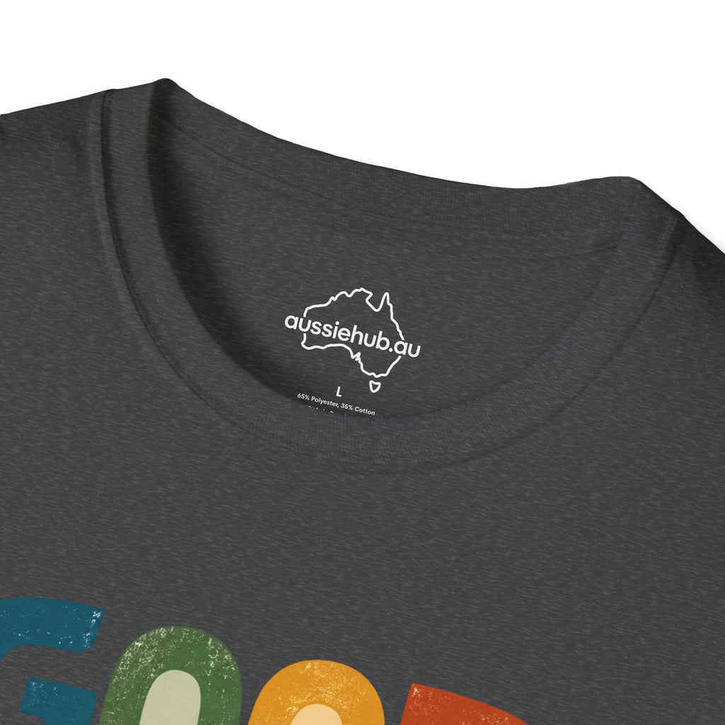 "Good Morning Sunshine" Retro Graphic T-Shirt — Colorful Positive Vibes Tee