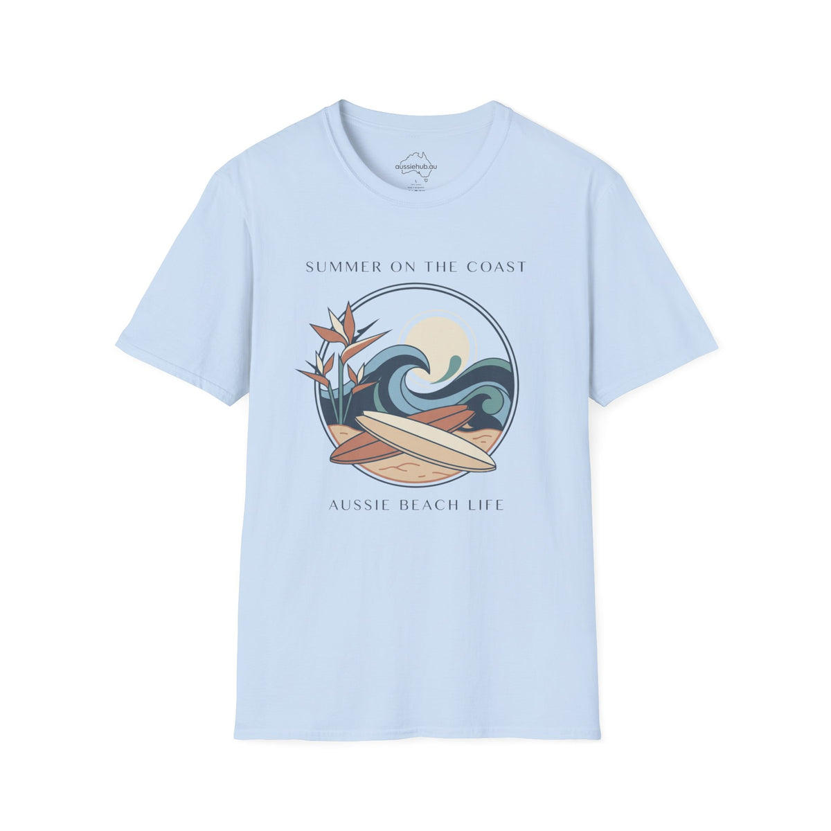 Summer on the Coast T-Shirt — Coastal Wave Surf Graphic Tee