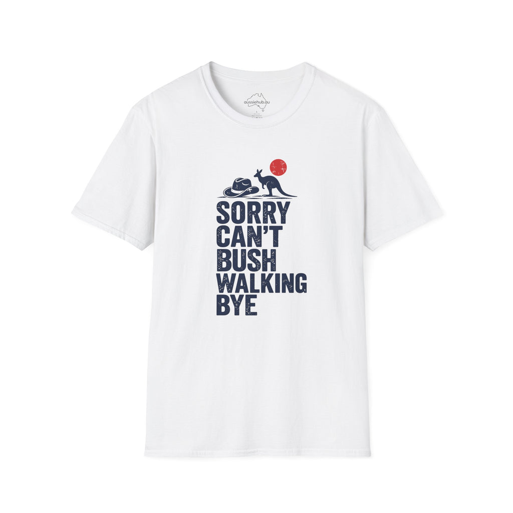 Sorry Can’t Bushwalking Tee — Australian Kangaroo Hiking Shirt