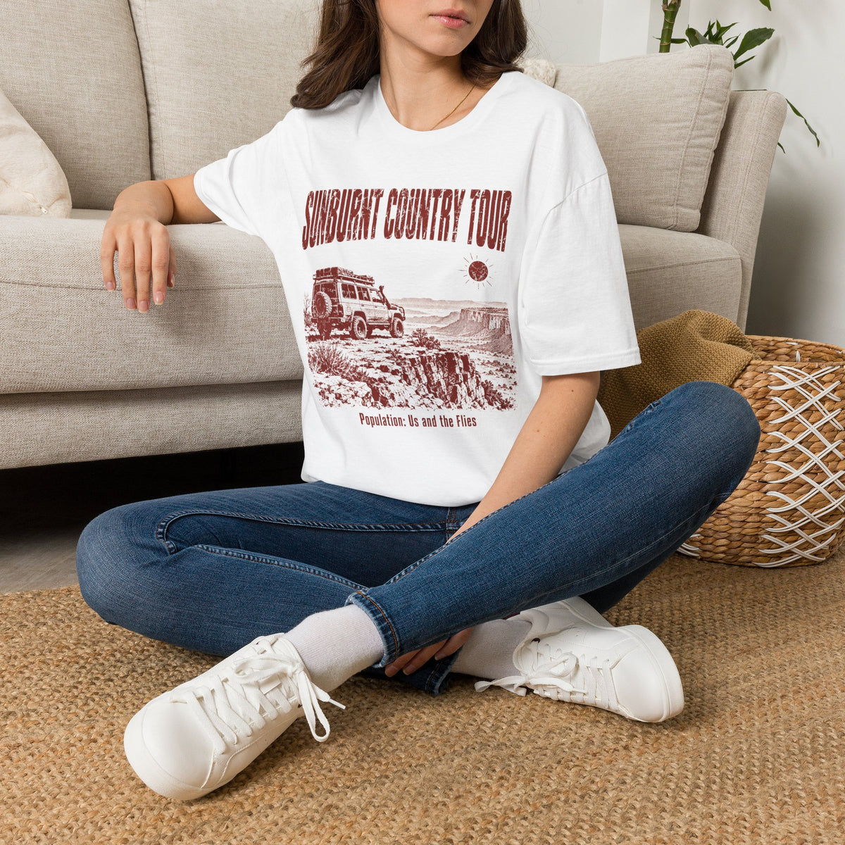 Sunburnt Country 4x4 Tour T-Shirt — Vintage Outback Adventure Graphic
