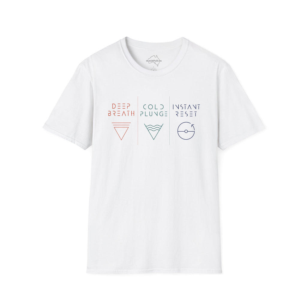Deep Breath • Cold Plunge • Instant Reset T-Shirt — Minimal Wellness Tee