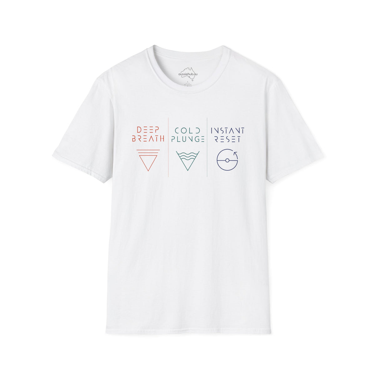 Deep Breath • Cold Plunge • Instant Reset T-Shirt — Minimal Wellness Tee