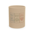 Traditional Ceramic Mug | Salt Air * Clear Mind * Full Heart | Unique Minimal Beach Zen