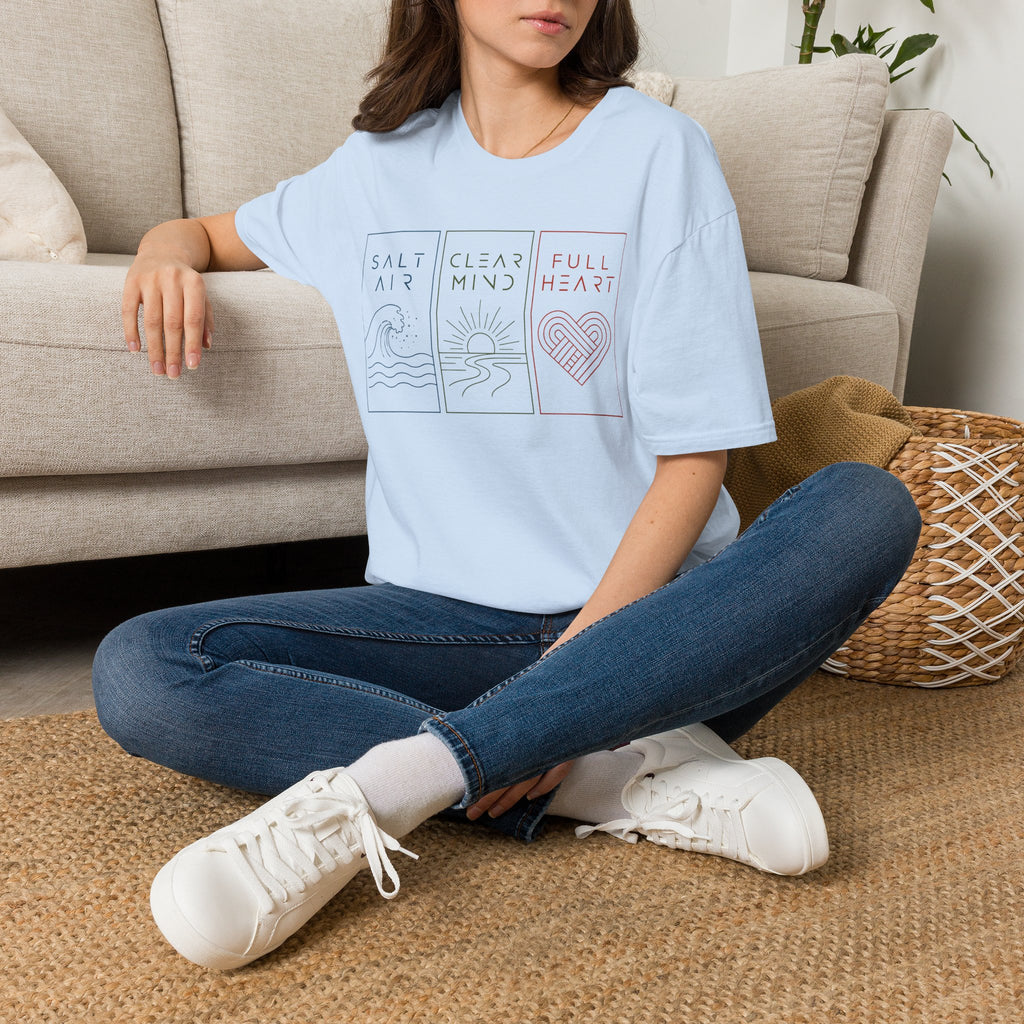 Salt Air * Clear Mind * Full Heart Graphic T-Shirt | Unique Minimal Wellness Tee