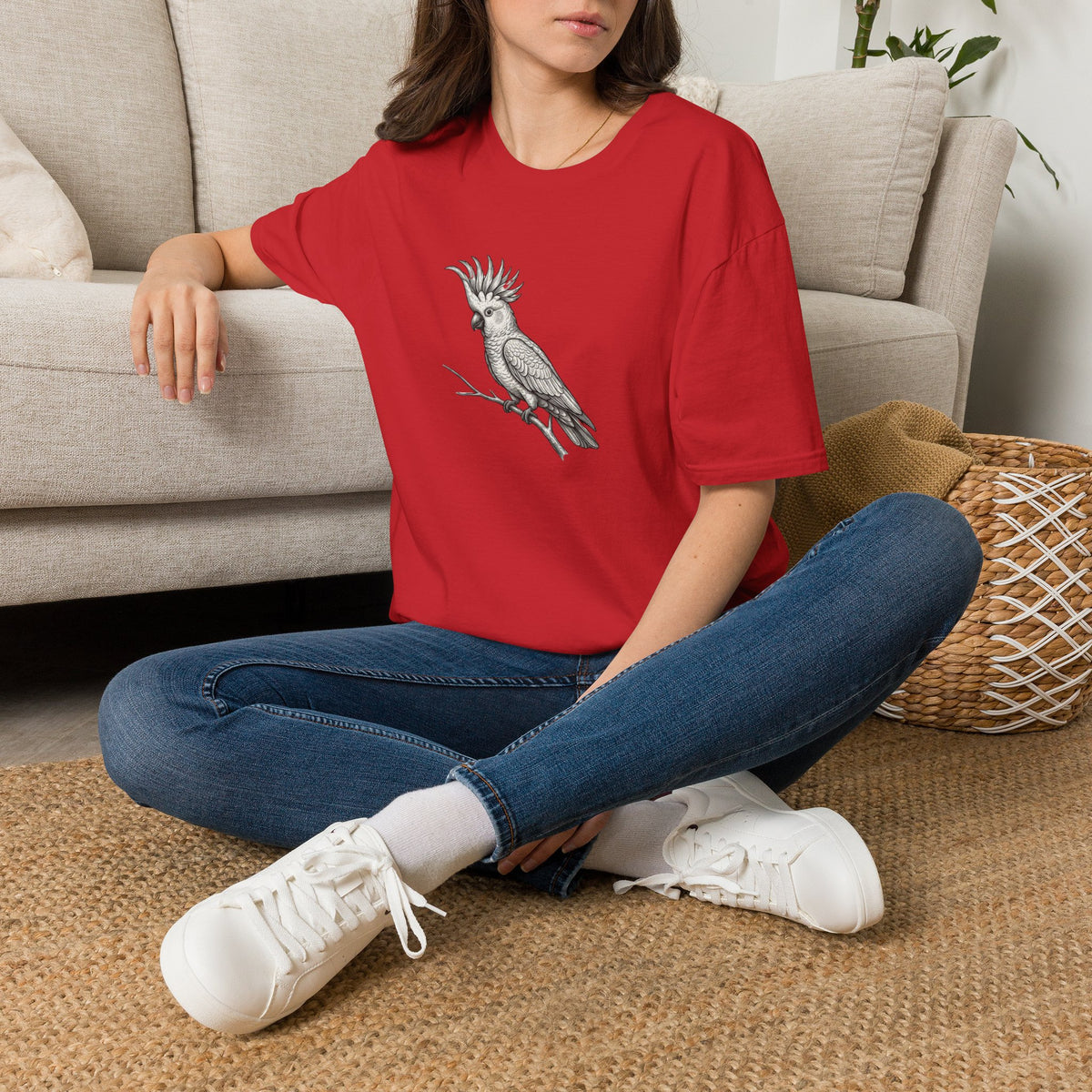 Cockatoo Sketch T-Shirt — Detailed Hand-Drawn Wildlife T-Shirt