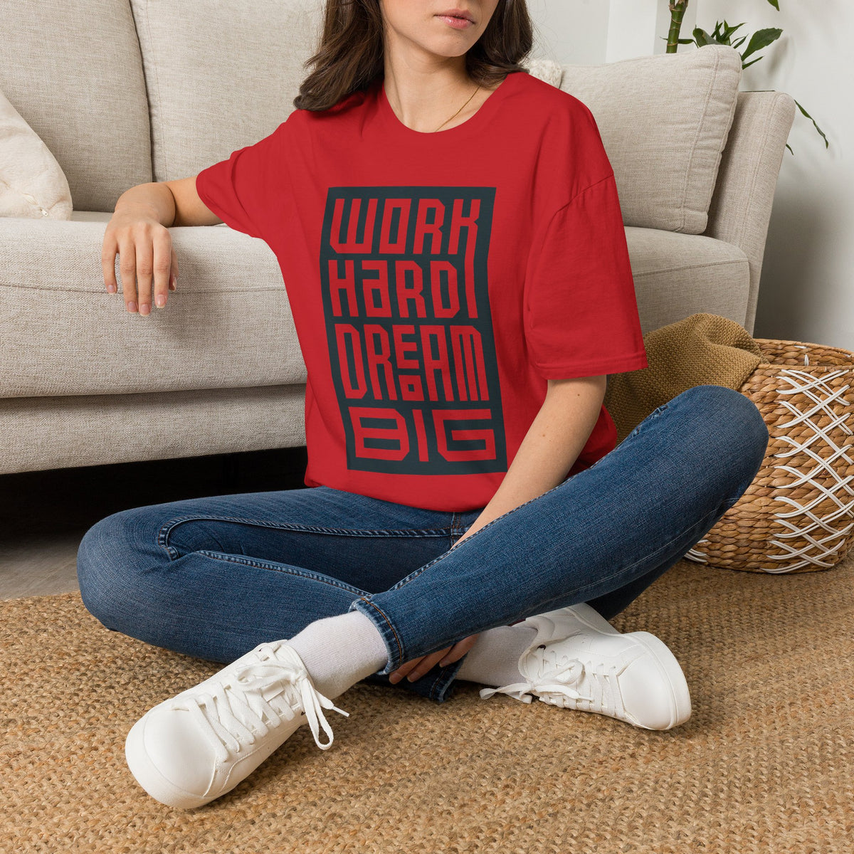 Work Hard Dream Big T-Shirt — Motivational Graphic Tee