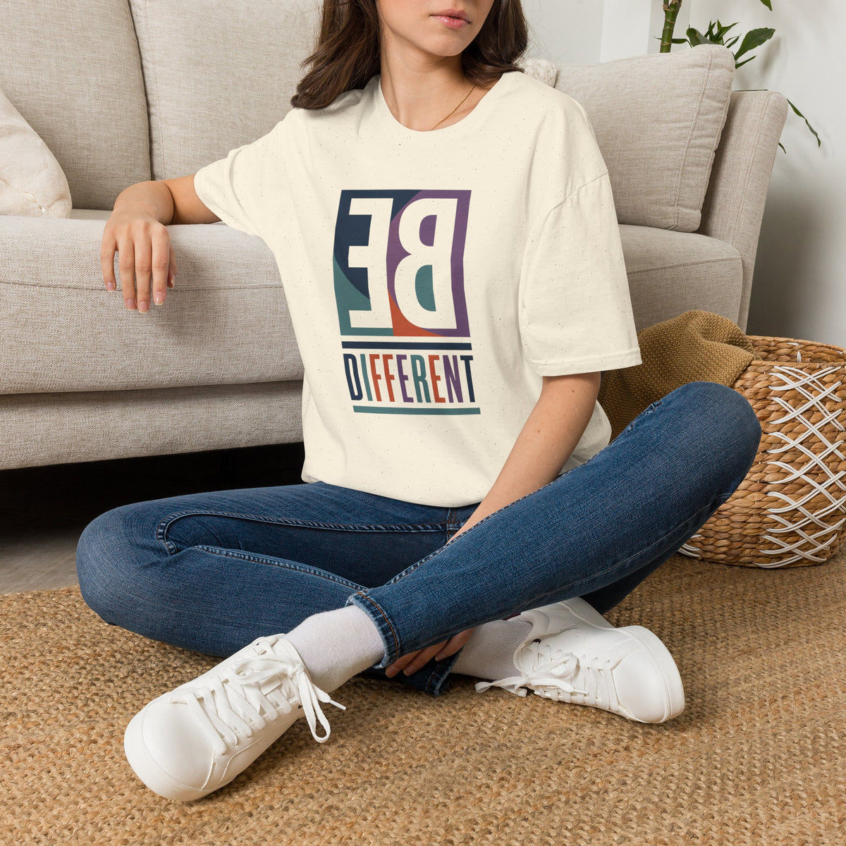 Be Different T-Shirt — Retro Block Typography LGBTQ+ Pride Tee