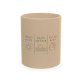 Traditional Ceramic Mug | Blue Skies Blue Ocean Clear Mind | Beach Zen