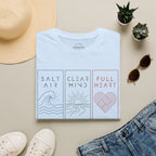 Salt Air * Clear Mind * Full Heart Graphic T-Shirt | Unique Minimal Wellness Tee