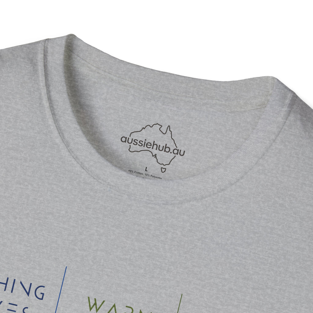 Crashing Waves • Warm Breeze • Deep Chill - Minimal Beach Vibes T-Shirt