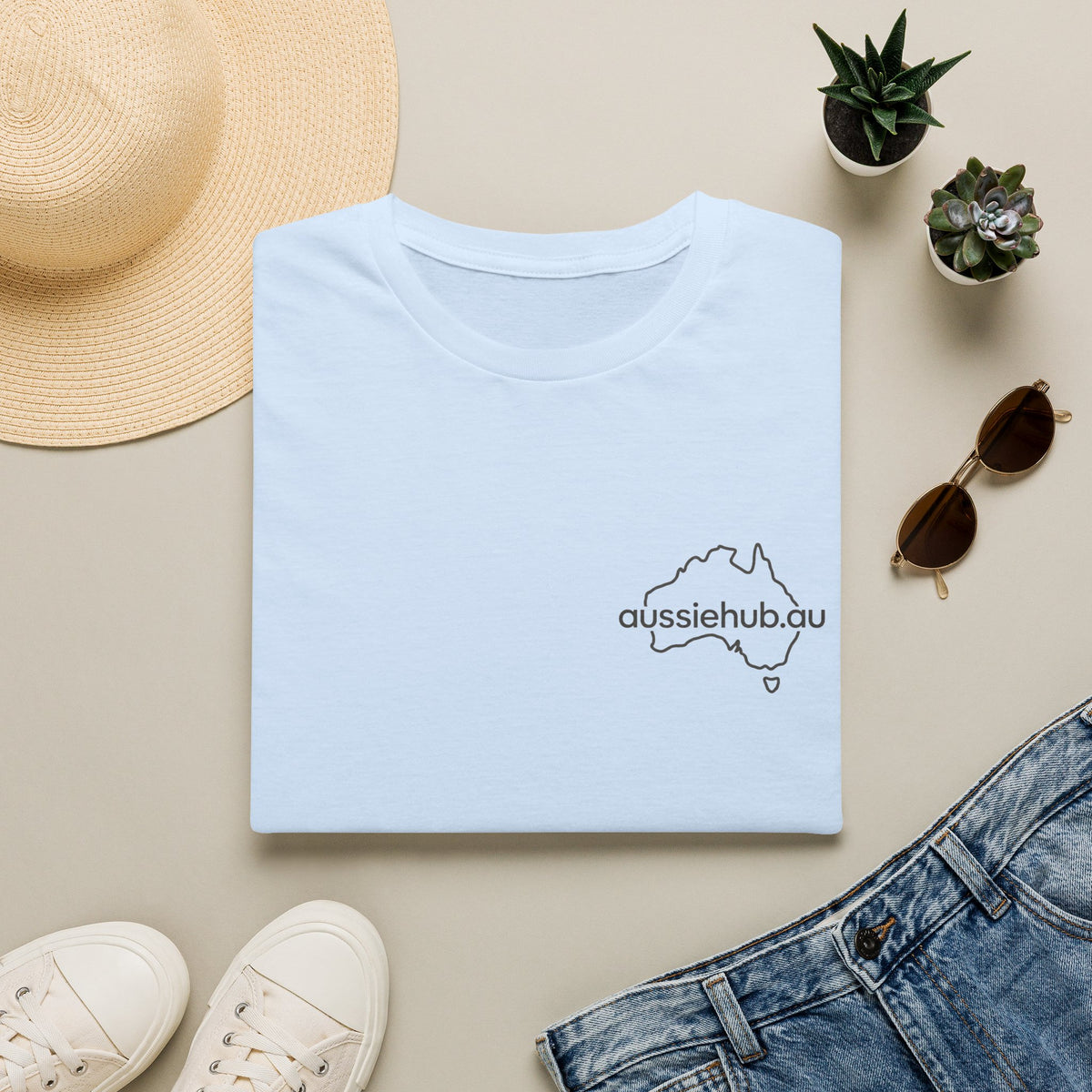 Aussie Hub Logo Tee — "Taking it Easy" T-Shirt