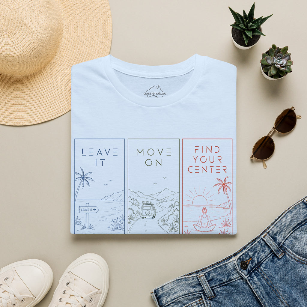 "Leave It • Move On • Find Your Center | Mindful Trio T-Shirt