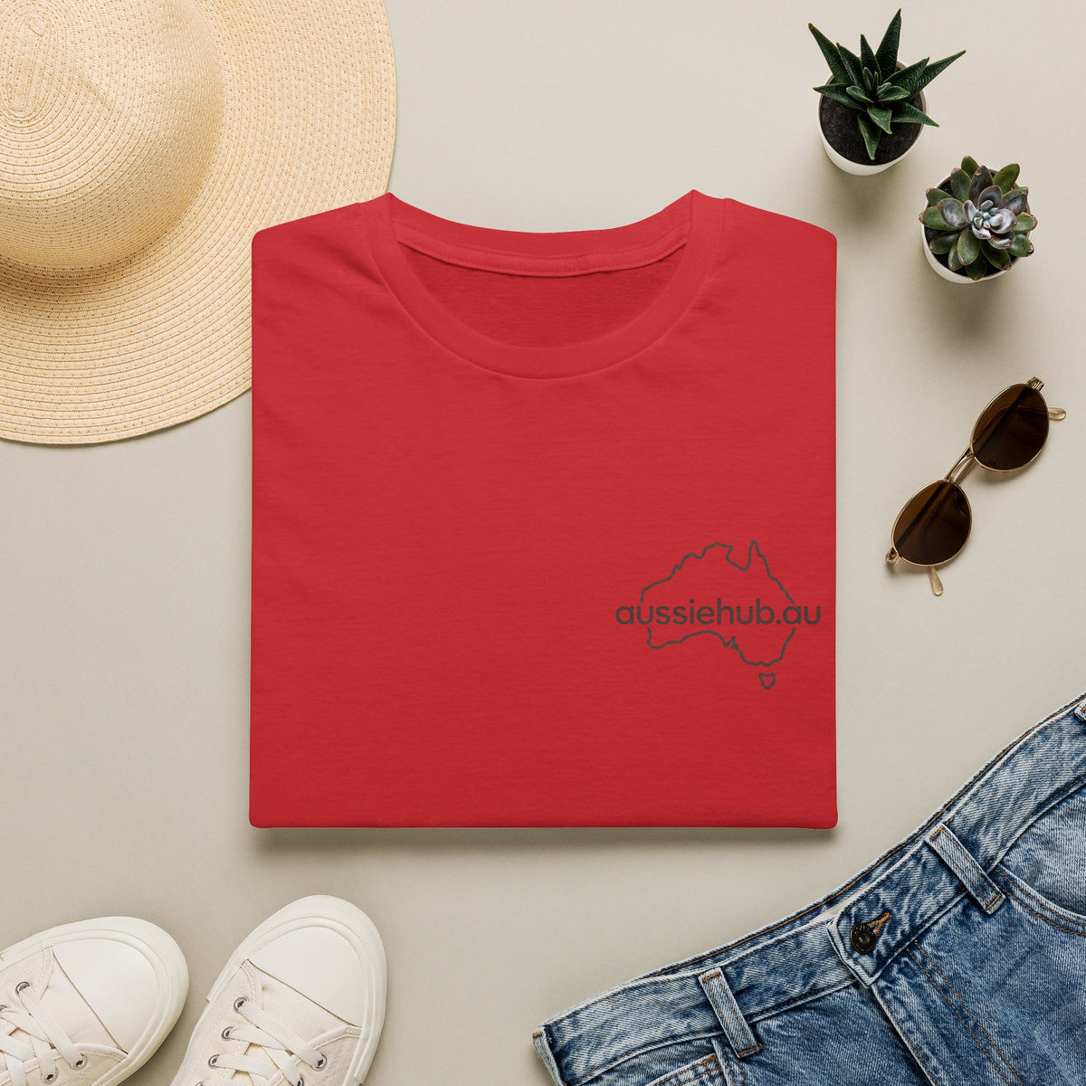 Aussie Hub Logo T-Shirt — "Living The Dream" Tee