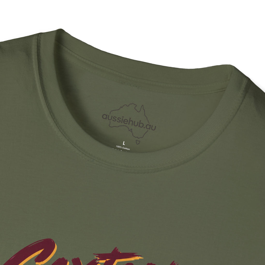 Caxton Street Rugby League T-Shirt — "Last Year Champagne, This Year Therapy" Retro Fan Humor Tee