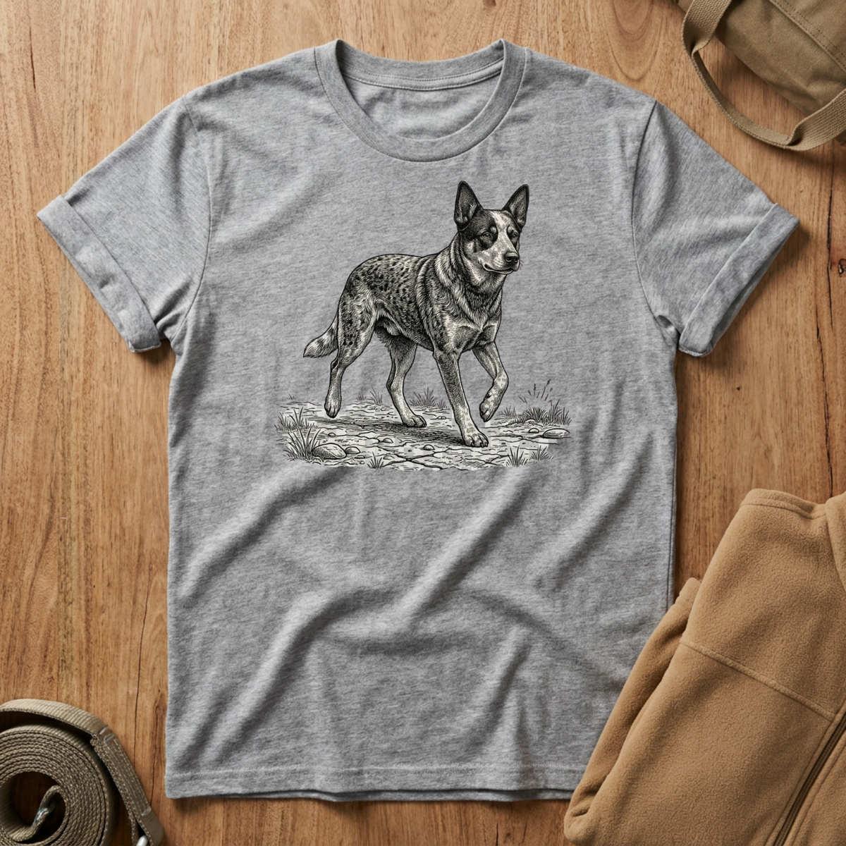 Australian Cattle Dog T‑Shirt — Vintage Herding Dog Illustration Tee