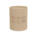 Traditional Ceramic Mug | Slow Down * Step Outside * Reconnect | Unique Minimal Design