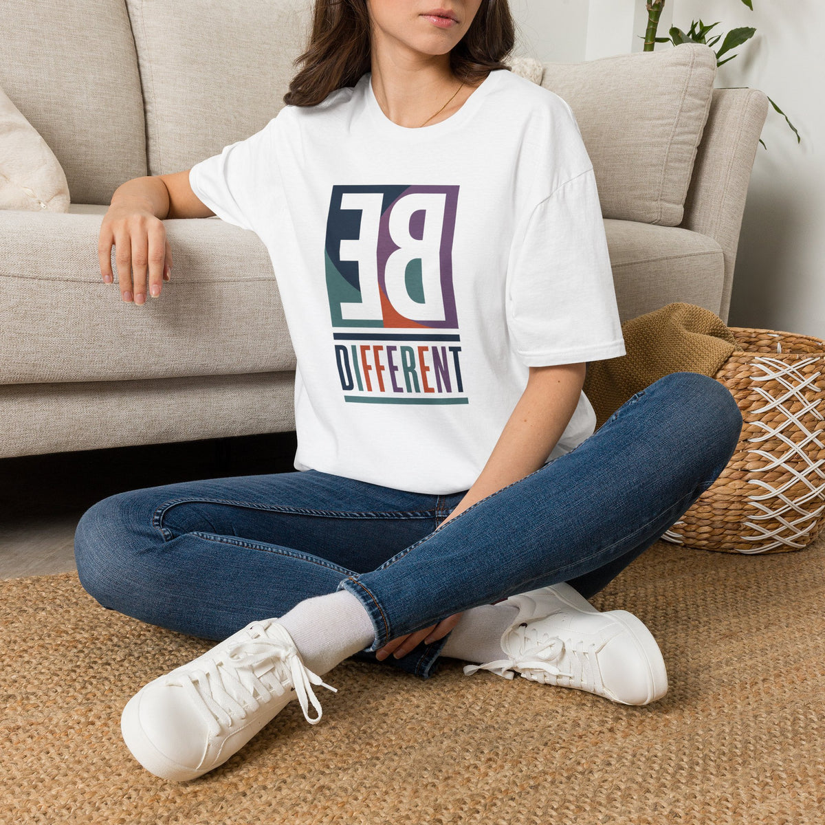 Be Different T-Shirt — Retro Block Typography LGBTQ+ Pride Tee
