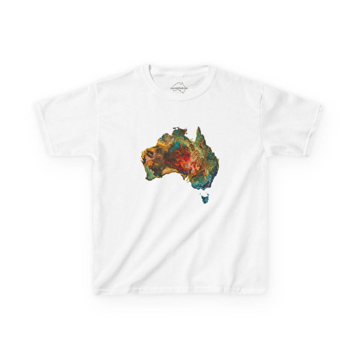 Kids Tee — Abstract Oil Painting | Map Of Australia