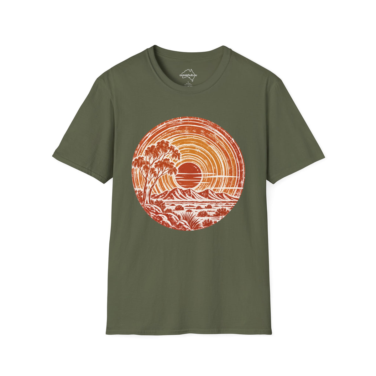 Sunset Wave T-Shirt — Retro Bush Graphic