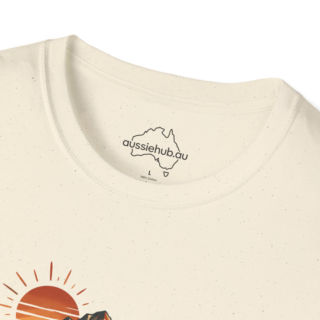 Australian Adventure Mountains T-Shirt — Scenic Sunset Outdoor Graphic Tee
