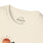 Australian Adventure Mountains T-Shirt — Scenic Sunset Outdoor Graphic Tee