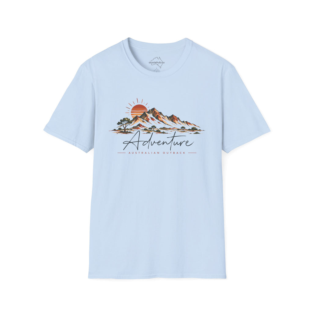 Australian Adventure Mountains T-Shirt — Scenic Sunset Outdoor Graphic Tee