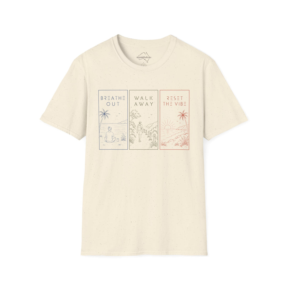Breathe Out * Walk Away * Reset The Vibe | Mindful Trio T-Shirt