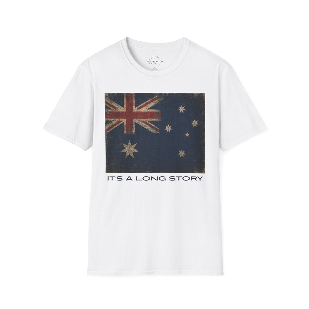 Vintage Australian Flag T-Shirt – It's A Long Story Graphic