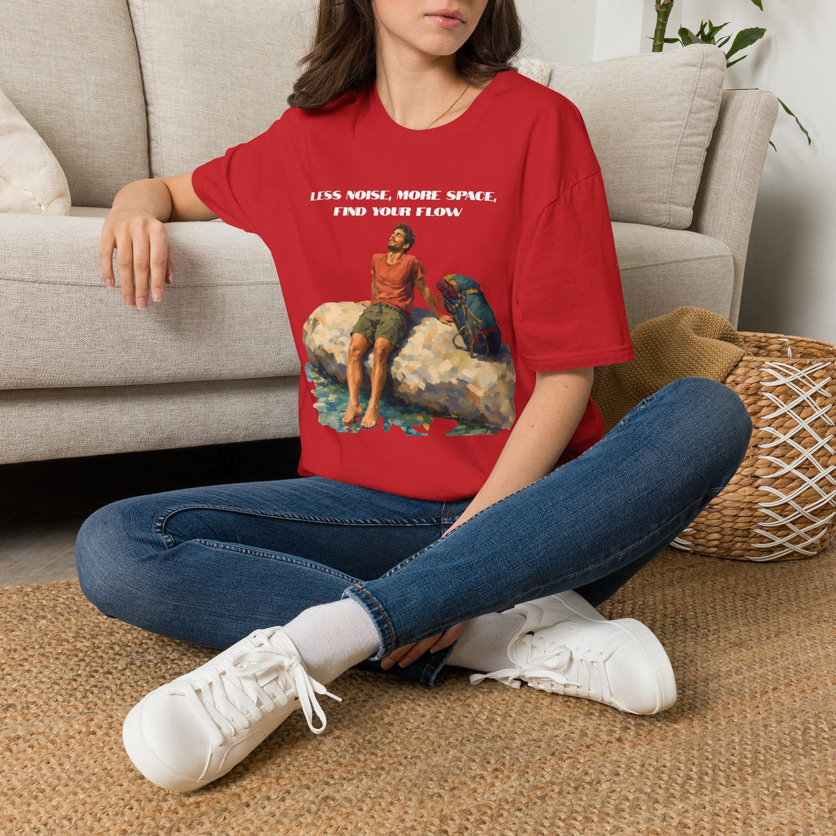 Less Noise * More Space * Find Your Flow Graphic Tee | Get Outside and Find Your Flow Vibes