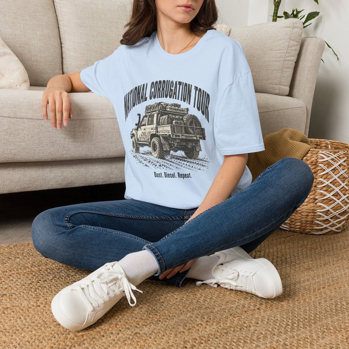 National Corrugation Tour T‑Shirt — Vintage Off‑Road Adventure 4x4 Ute Tee