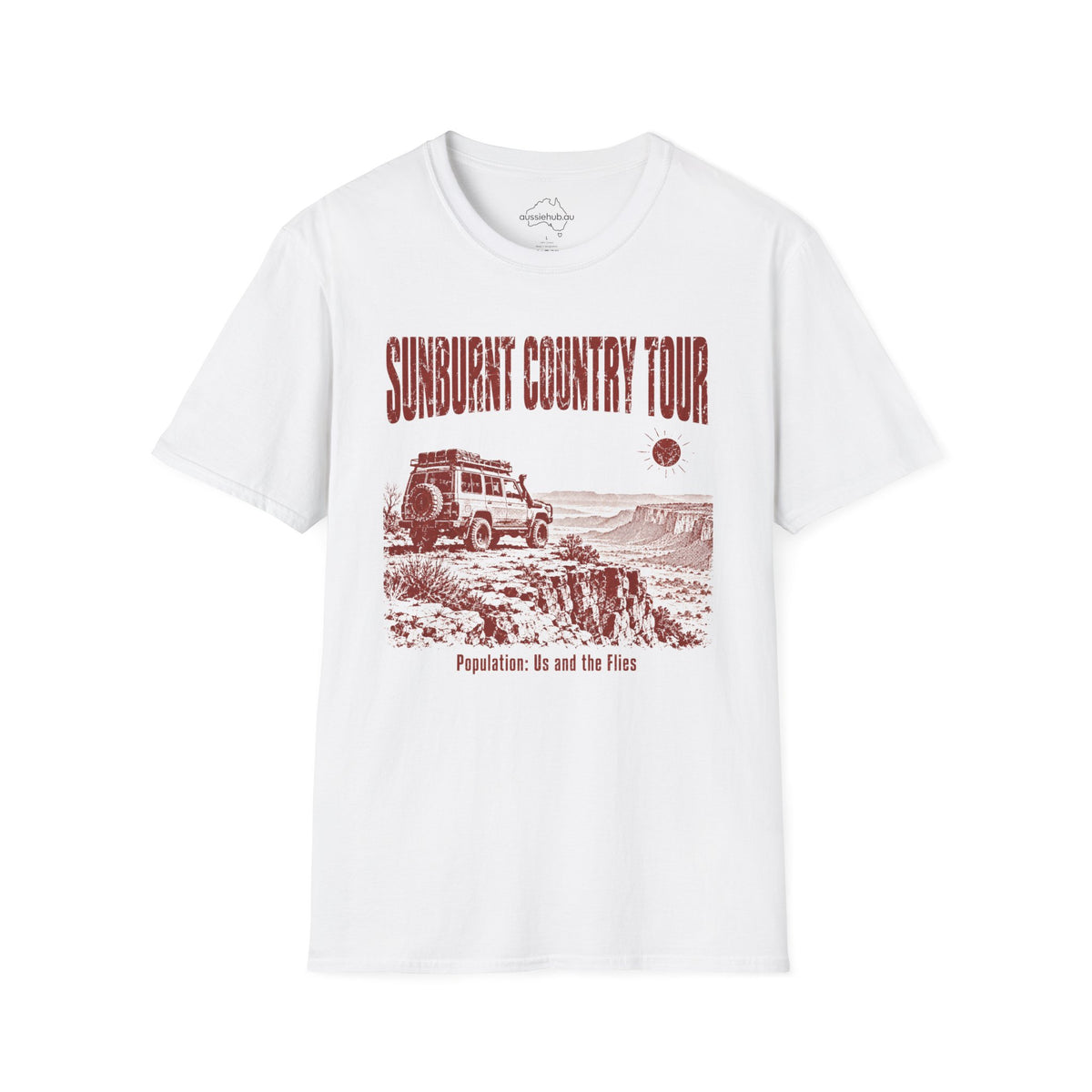 Sunburnt Country 4x4 Tour T-Shirt — Vintage Outback Adventure Graphic