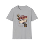 Brisbane Rugby League Fan T-Shirt — "From The Penthouse to The Basement" Retro Fan Humor Tee