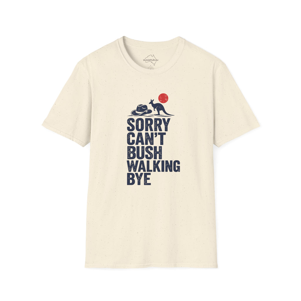 Sorry Can’t Bushwalking Tee — Australian Kangaroo Hiking Shirt