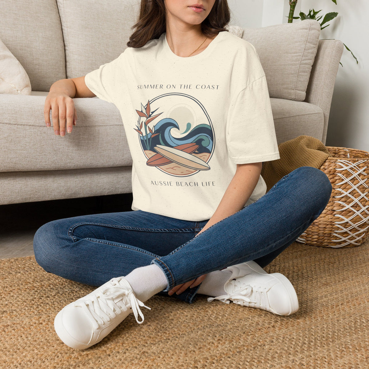Summer on the Coast T-Shirt — Coastal Wave Surf Graphic Tee