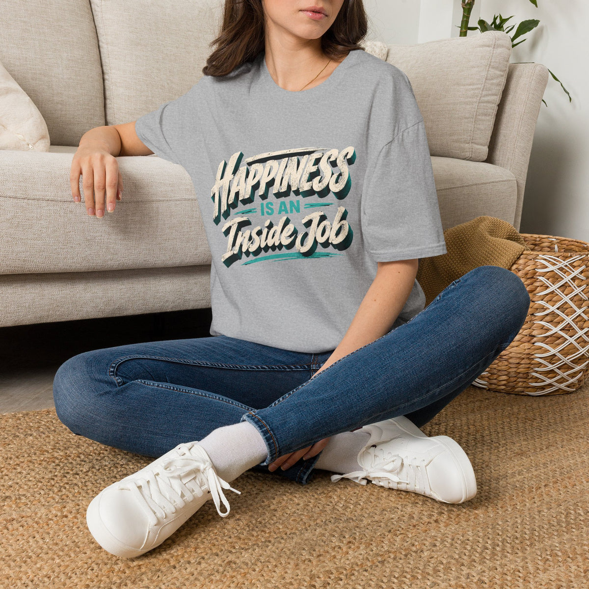 Happiness Is An Inside Job | Inspirational Positive Mindset T-Shirt