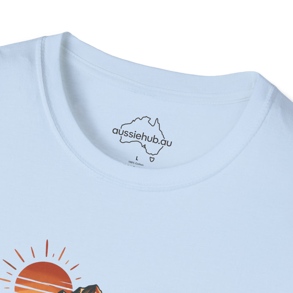 Australian Adventure Mountains T-Shirt — Scenic Sunset Outdoor Graphic Tee