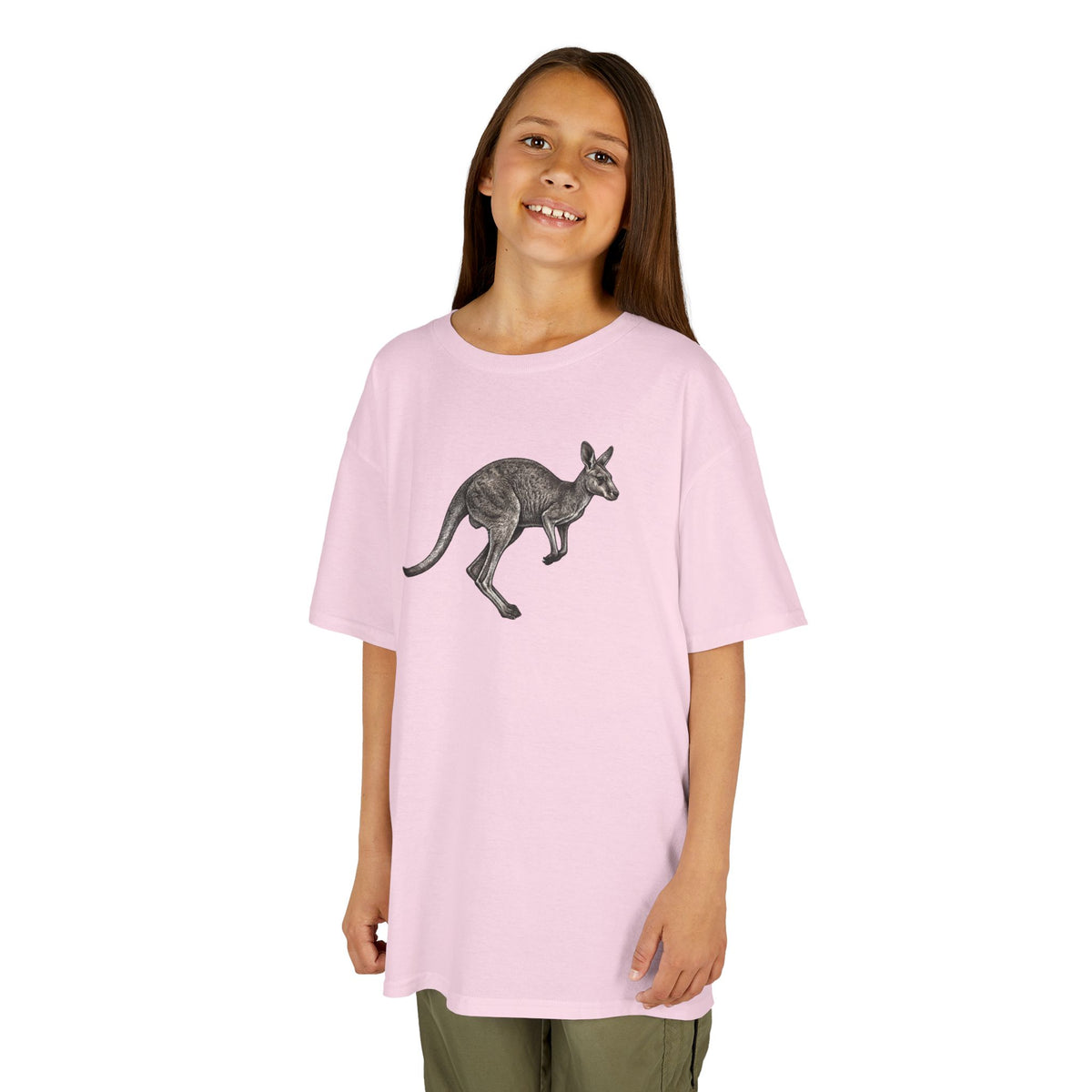 Kids Tee — Hand-Drawn Kangaroo Graphic T-Shirt