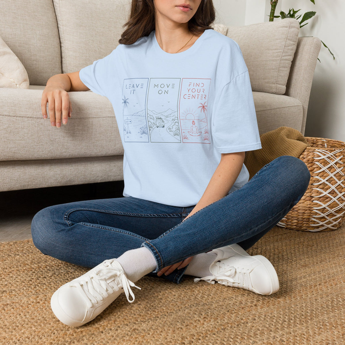 "Leave It • Move On • Find Your Center | Mindful Trio T-Shirt