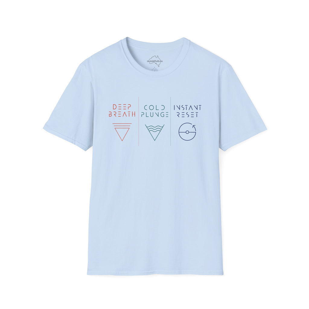 Deep Breath • Cold Plunge • Instant Reset T-Shirt — Minimal Wellness Tee