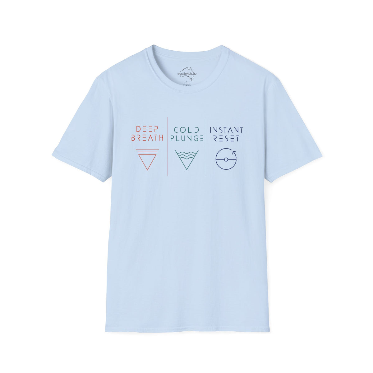 Deep Breath • Cold Plunge • Instant Reset T-Shirt — Minimal Wellness Tee