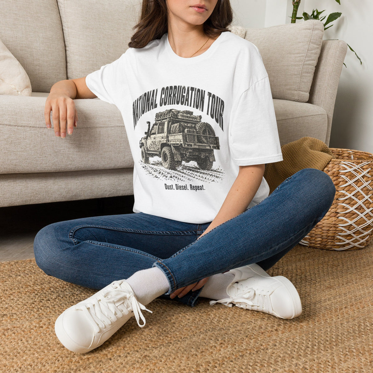 National Corrugation Tour T‑Shirt — Vintage Off‑Road Adventure 4x4 Ute Tee