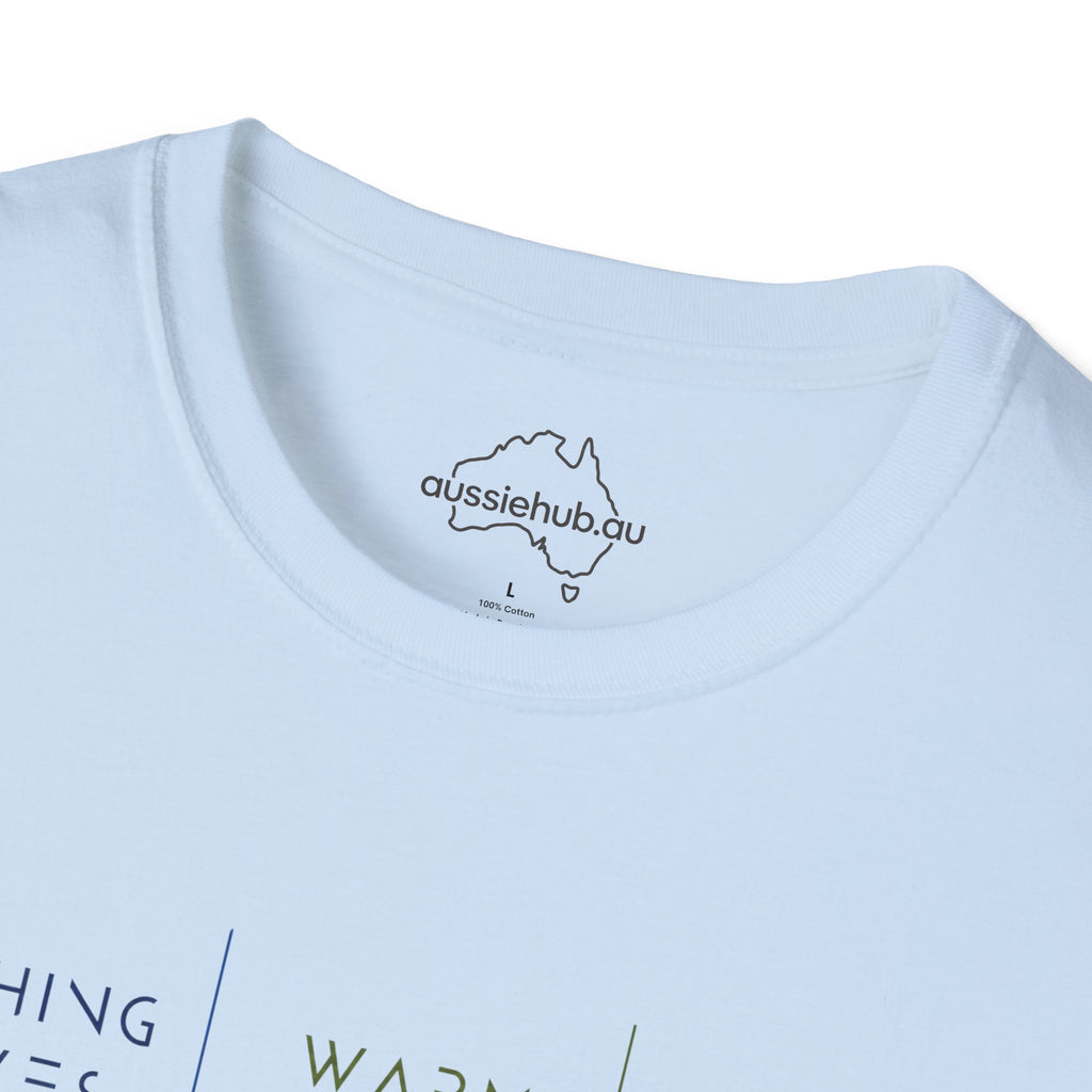 Crashing Waves • Warm Breeze • Deep Chill - Minimal Beach Vibes T-Shirt