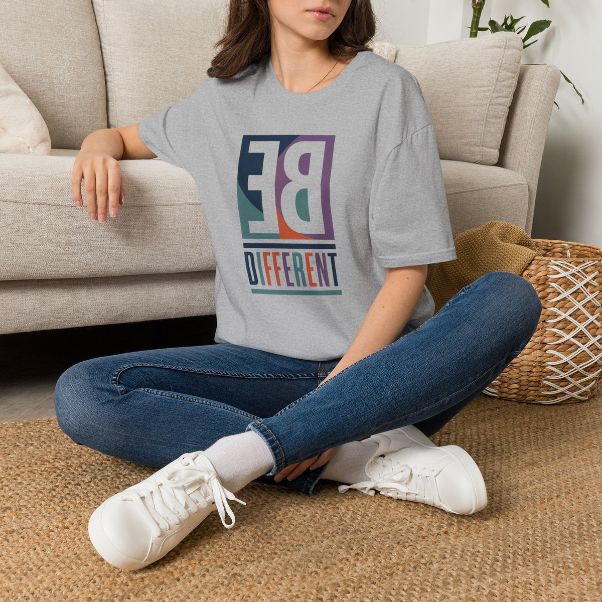 Be Different T-Shirt — Retro Block Typography LGBTQ+ Pride Tee